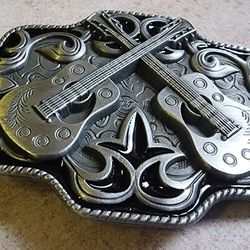 New Country Music Guitar Belt Buckle Approximately 3.75" SHIPPING AVAILABLE