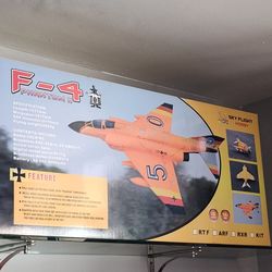 F4 phantom twin 70mm EDF jet plug and play Brand New. The airplane is gray not Orange like show on the box