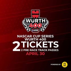NASCAR Cup Series Wurth 400; Dover Motor Speedway - 2 Tickets + 2 Pre-Race Track Passes, April 30, 2023 eVoucher