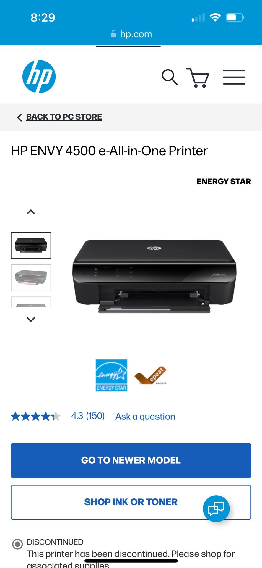 HP ENVY 4500 All In One Inkjet Printer