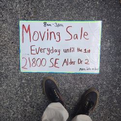 Moving Sale 21800 SE Alder Dr 2