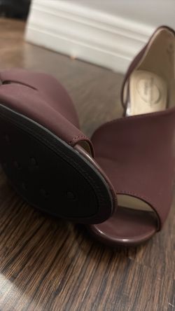 Burgundy high heels