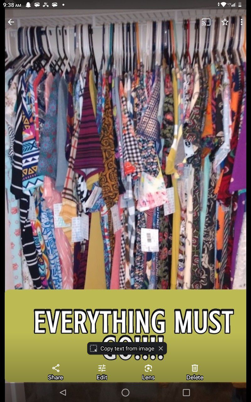 L Lularoe Leggings And More Dresses Shirts And Everything You Can Think Of Besides Extra Small To XXL Actually Up To 5 XL
