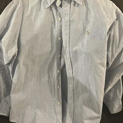 Men’s Polo long sleeve button up size Medium
