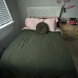 Full Sized Headboard And Mattress 