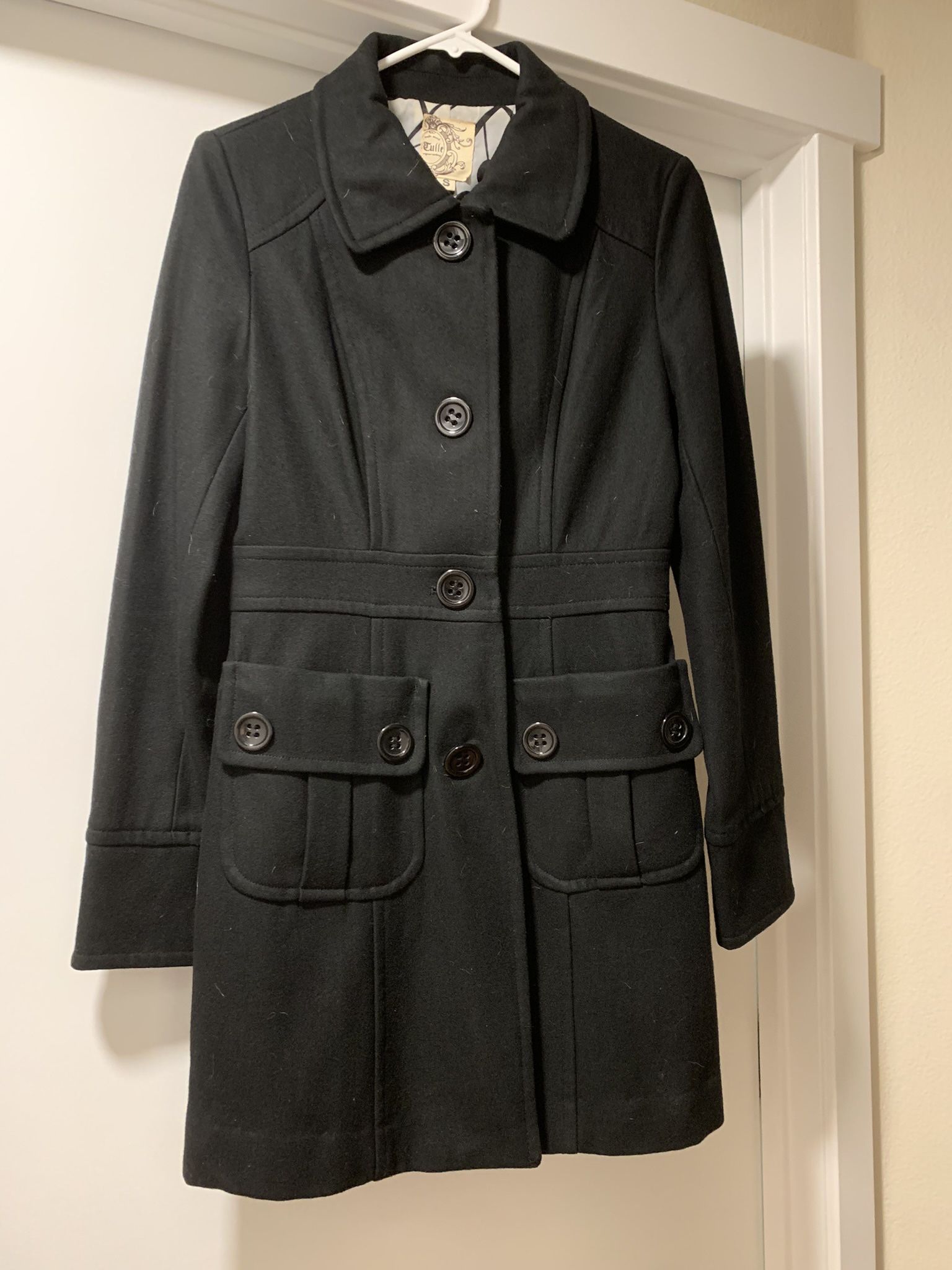 Tulle Peacoat. (xs) Anthropologie