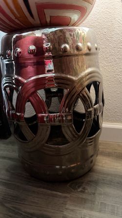 Metallic Ceramic Garden Stool