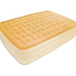 Dreamy Golden Inflatable Queen Size Bed Mattress 19inches height 