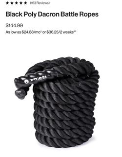 New Professional Battle Rope • 50 Ft • 2” Thickness