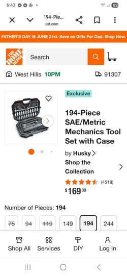 194 Piece Socket Set. Husky