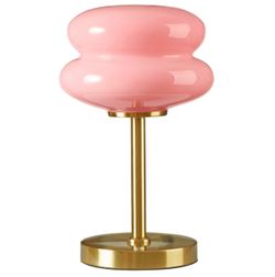 Mainstays Pink Double Bubble Glass Table Lamp