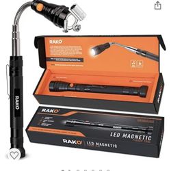 Fathers Day Gifts RAK Magnetic Pickup Tool - Telescoping Magnet Stick with 3 LED Lights and Extendable Neck up to 22 Inches - Gifts for Dad, Husband, 