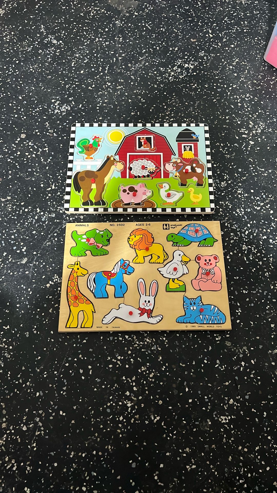 Wood Puzzle $3 For Both Of Them, Used