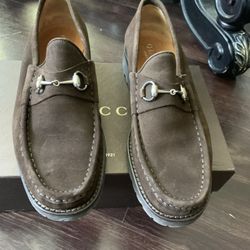 Brown Gucci  Horsebit Loafer