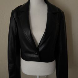 Abercrombie and fitch vegan leather jacket