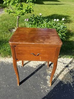 ANTIQUE SEWING MACHINE TABLE