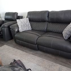 Leather Auto  Recliner Couch And Leather Recliner Chair 