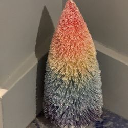 Very Small Christmas Tree Rainbow W Glitter