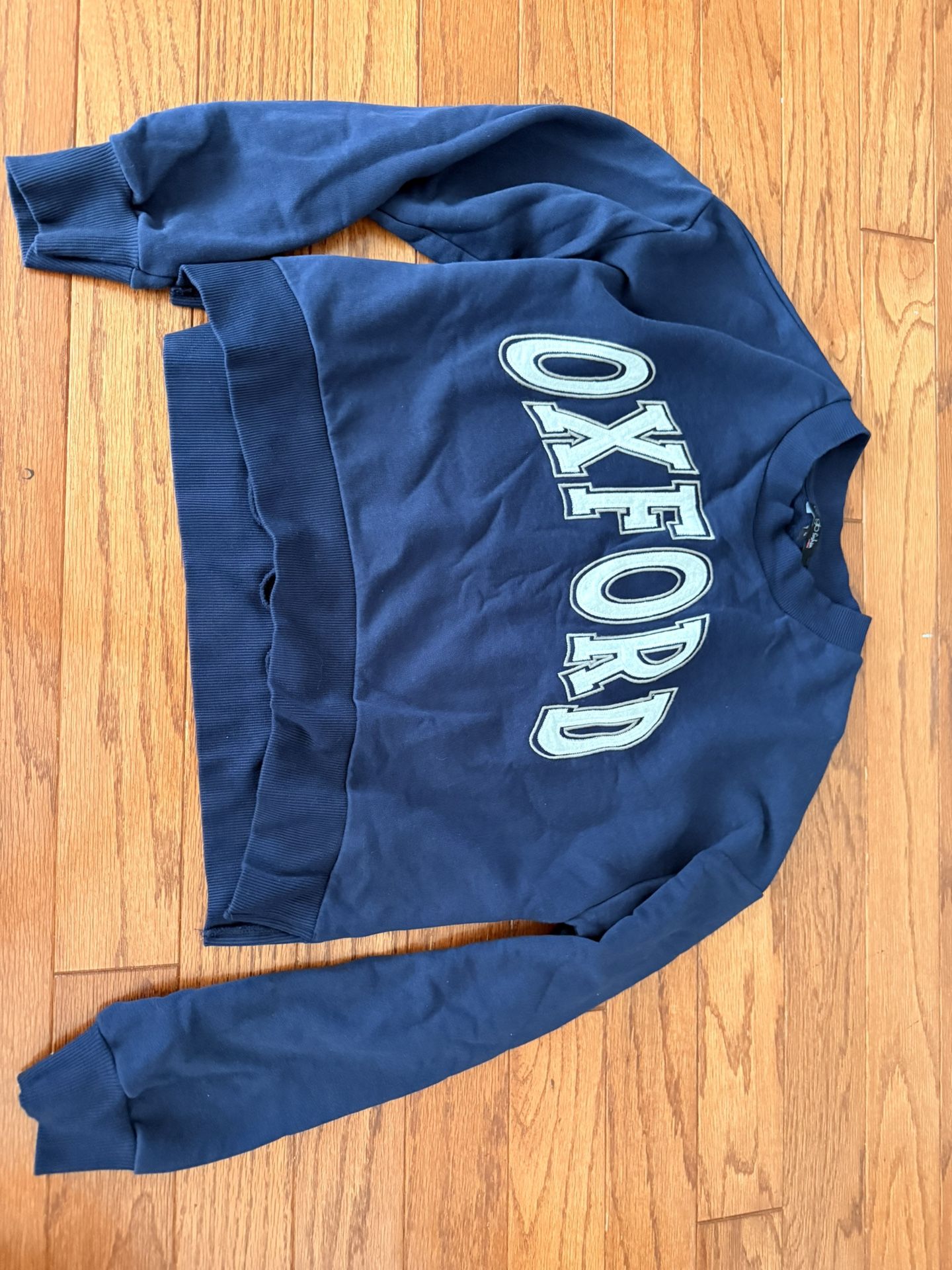 Blue Cropped Sweatshirt