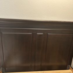 Wood Full Bed Frame With Drawer Chest