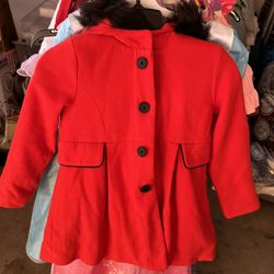 Girls Red Coat