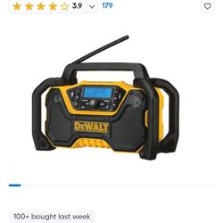 DEWALT 12-volt or 20-volt max Water Resistant Cordless Bluetooth Jobsite radio bluetooth adapter
