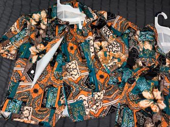 MOVE-OUT-SALE: Boys Multicolor Floral Shorts Set – Sizes 8/10 & 10/12