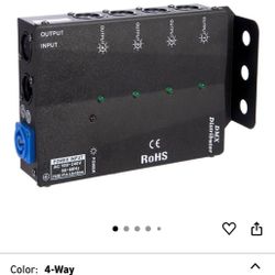 MFL. 4-Way Isolated DMX Splitter Amplifier Distributor with 3-Pin Outputs