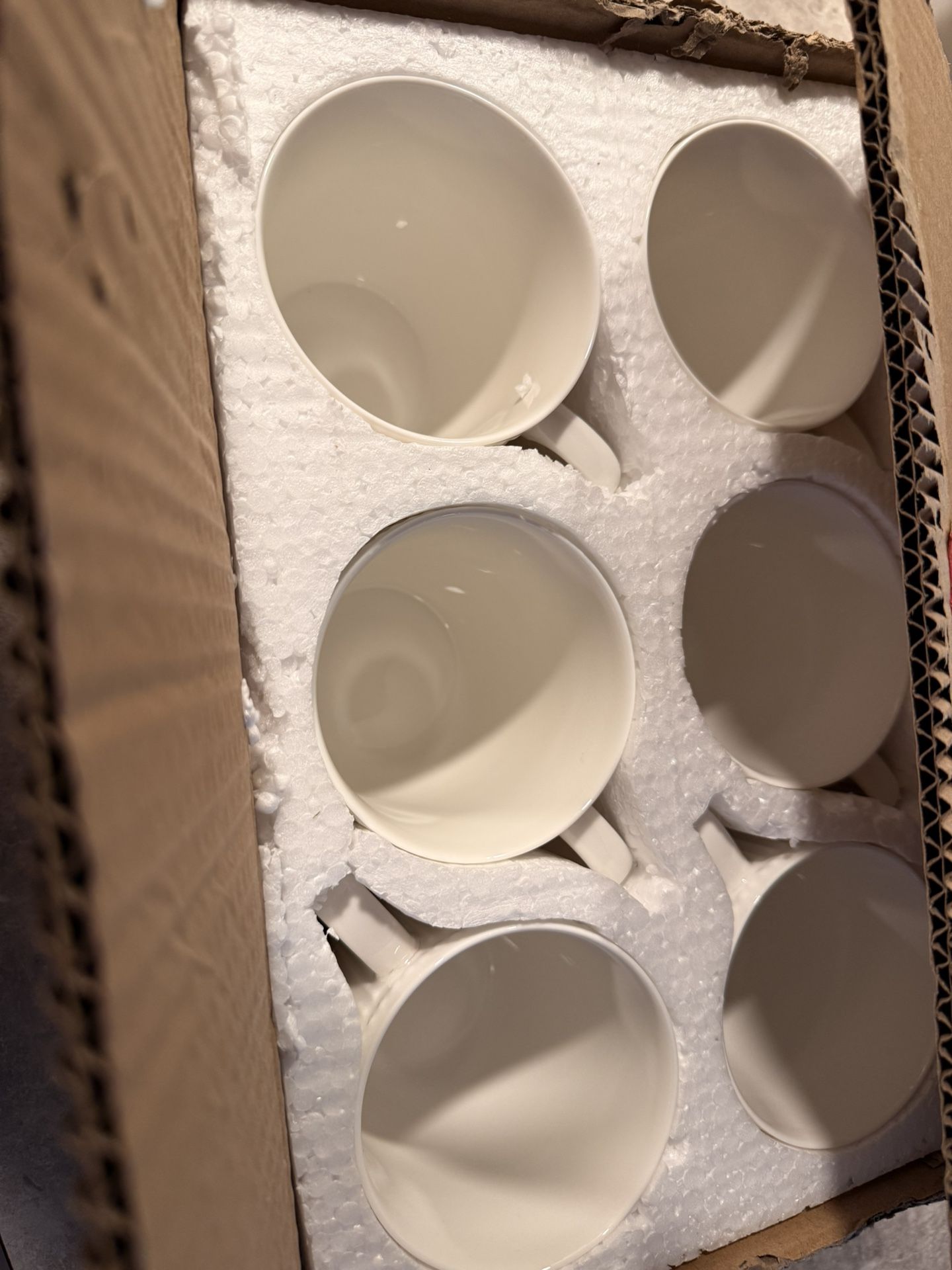 Coffee Mugs Set of 6, 16 Oz White Coffee Mugs,