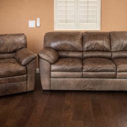 couch and loveseat and ottoman