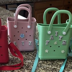 Rubber Purses With Charms (cross Body)