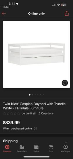 Twin Caspian Kids Daybed With Trundle