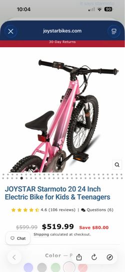 JOYSTAR Starmoto 20 24 Inch Electric Bike for Kids & Teenagers