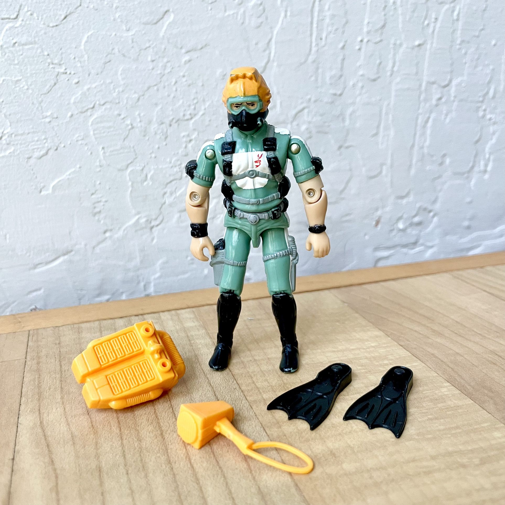 1986 Hasbro G.I. Joe Cobra ARAH Wet Suit V1 Action Figure Toy With Accessories