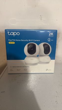 Link Tapo 2K Pan/Tilt Security Camera for Baby Monitor, Dog Camera w/Motion Detection, 2-Way Audio, Siren, Night Vision, Cloud & SD Card Storage, Work