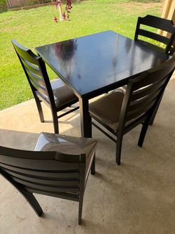 Dining table for chair, black wood Dining table for chair, black wood