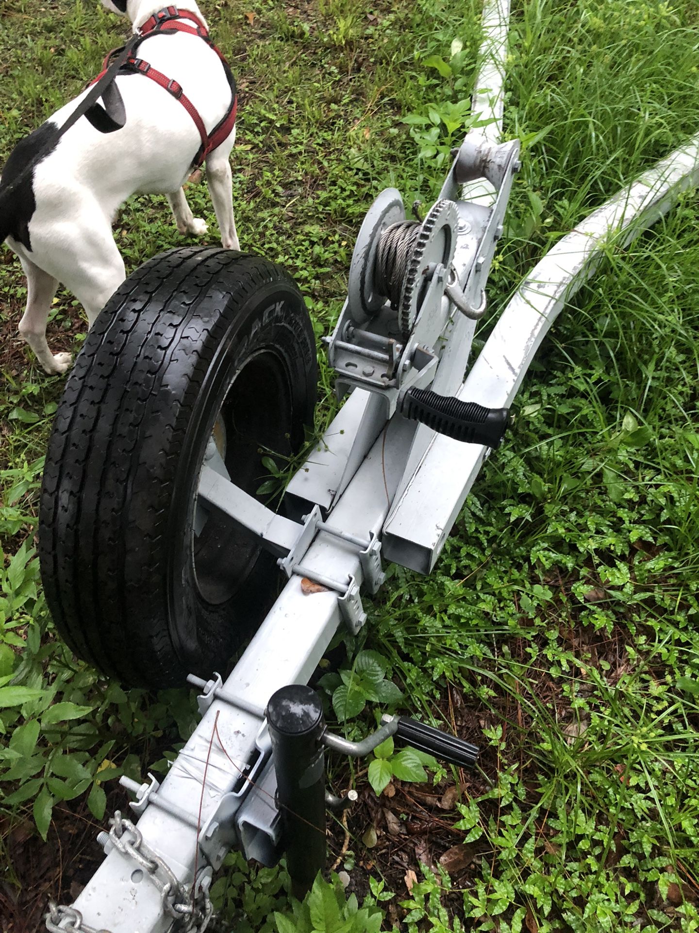 Boat Trailer Winch And Spare Wheel Bracket $150