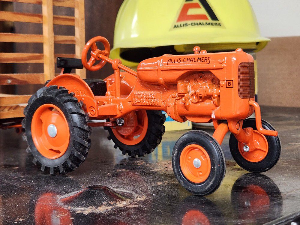 Allis Chalmers Model B Trailer And Hard Hat