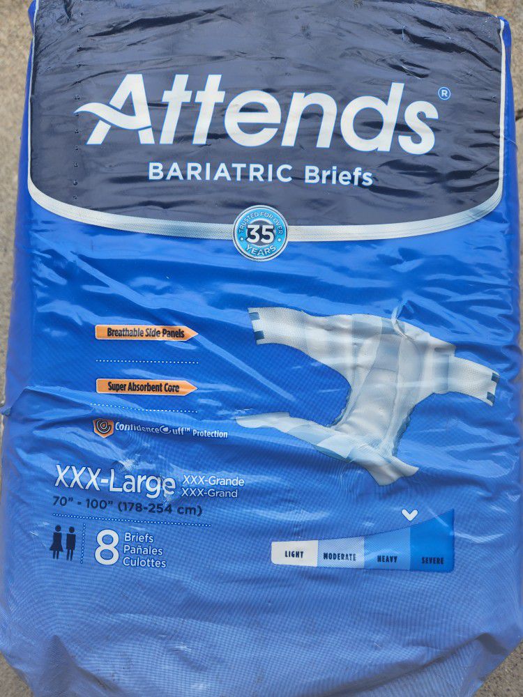 3X Large Bariatric Briefs Sealed In Orginal Packaging 