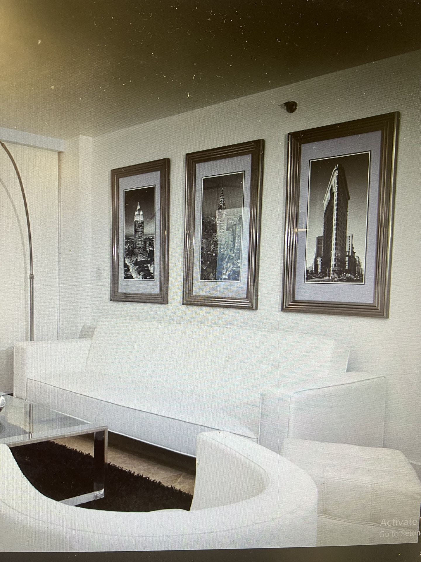 Wall Art – N0. 3 NY black and white pictures  framed - W: 25" x H: 45" each   