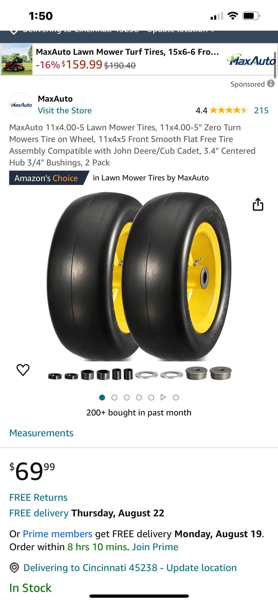 New Zero Turn Tractor Lawn Mower Tires Wheels