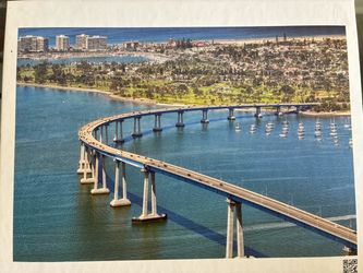 San Diego Coronado Bridge Aerial Photo Print