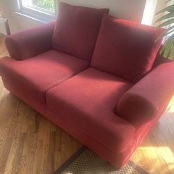 Comfortable Red Couch