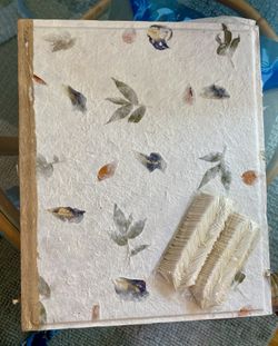 Large Vintage Handmade Botanical scrapbook photo album