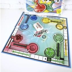 Vintage SORRY! The Game of Sweet Revenge, circa 2005 - Complete w/ Game Rules in English & Spanish - Very Good condition in Original Box