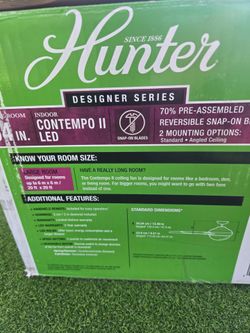Hunter ceiling fan 54" New