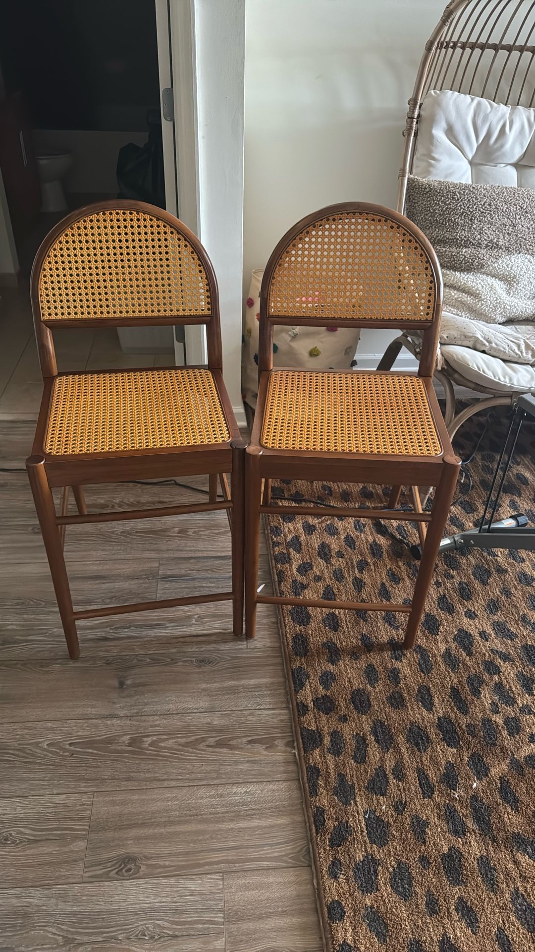 Rattan Counter Height Chairs