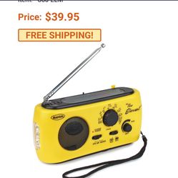 The Element Dynamo Solar Powered Radio with Flashlight AM/FM NOAA
