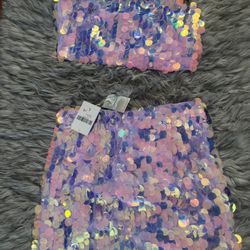 New Years Eve  Purple Two Piece 