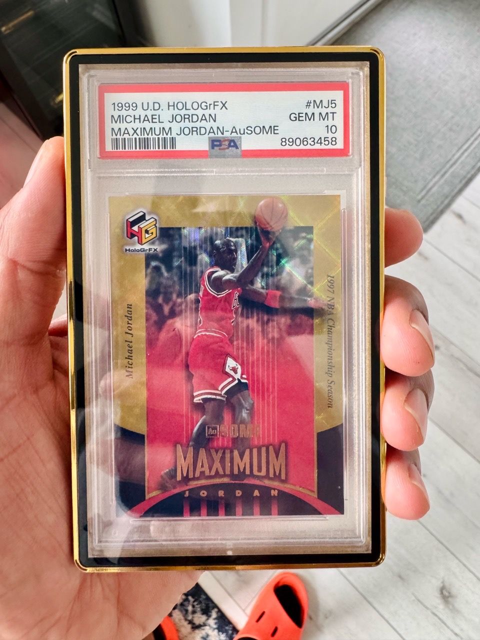 Michael Jordan 1999 Upper Deck HoloGrFX AuSome Maximum GOLD #MJ5 PSA 10 ...